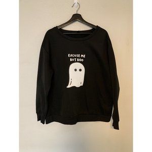 Excuse Me But Boo Black Sweatshirt Women's Size 2XL